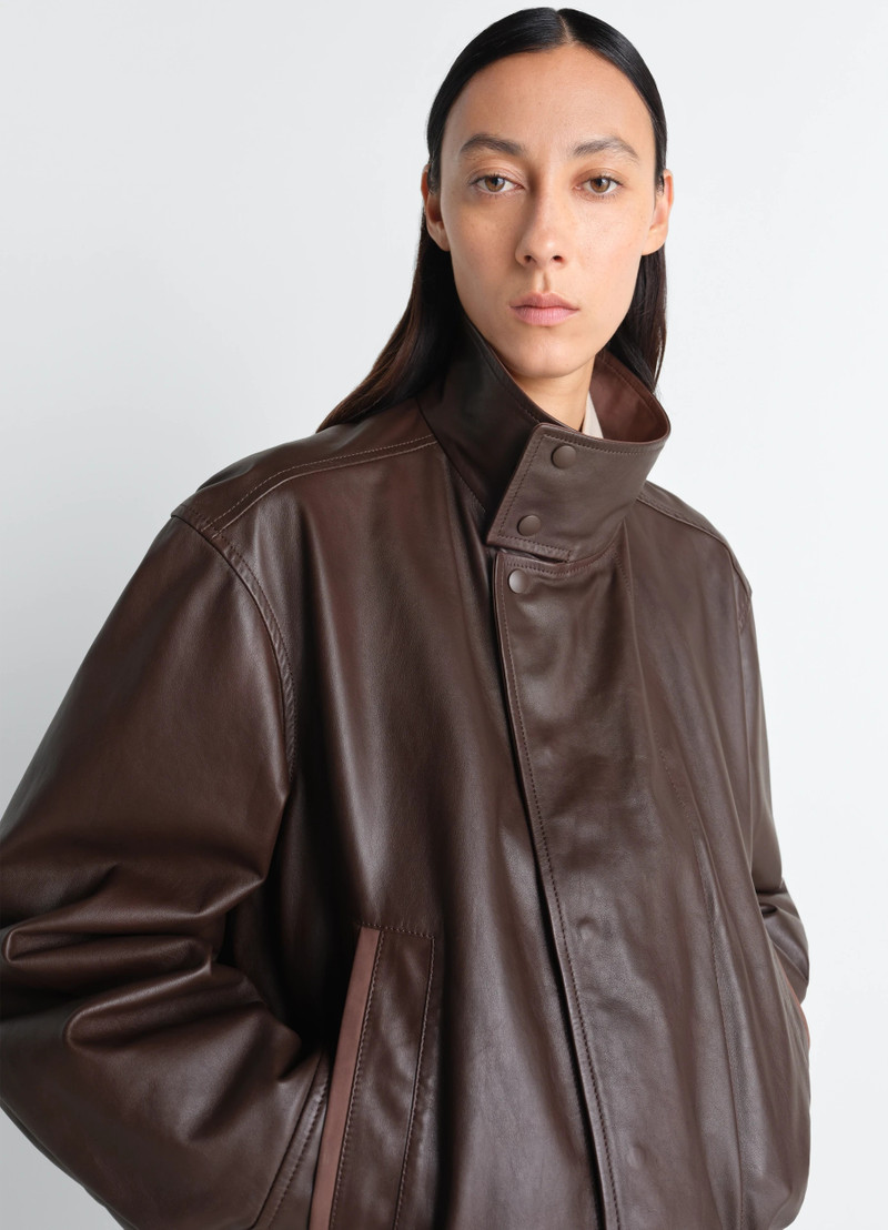 SOFT LEATHER BLOUSON IN PAPER COW LEATHER 5