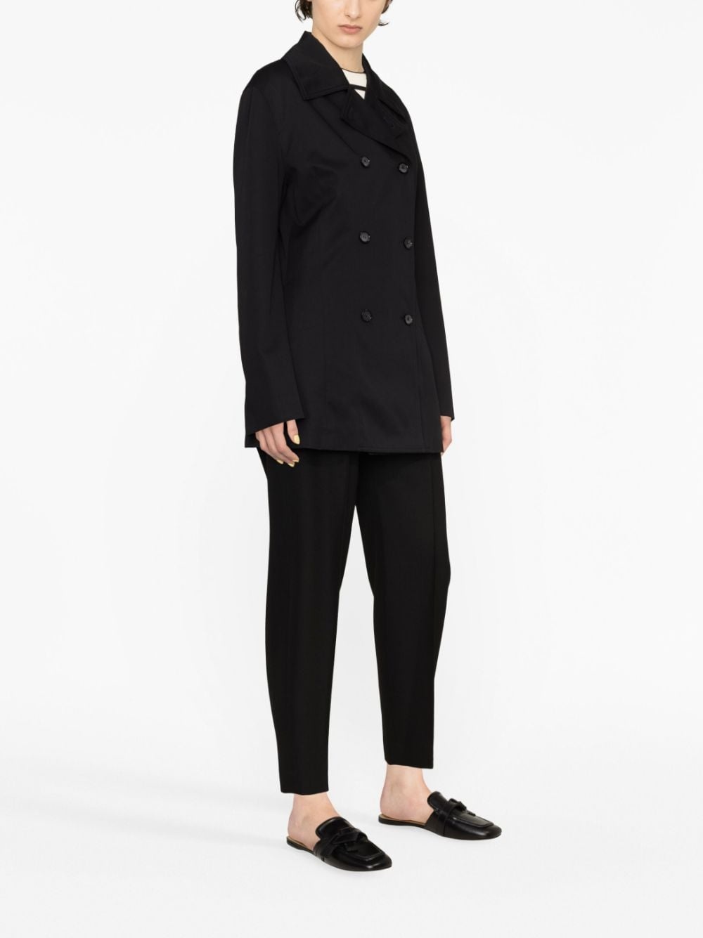 double-breasted organic cotton jacket - 3