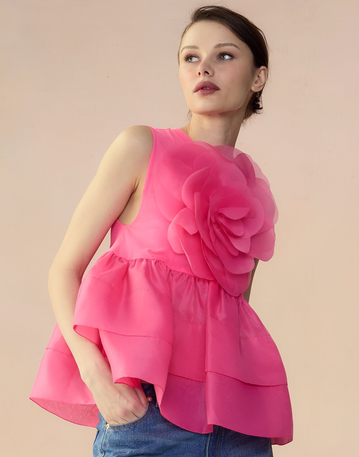 Chloe Organza Flower Top - 1