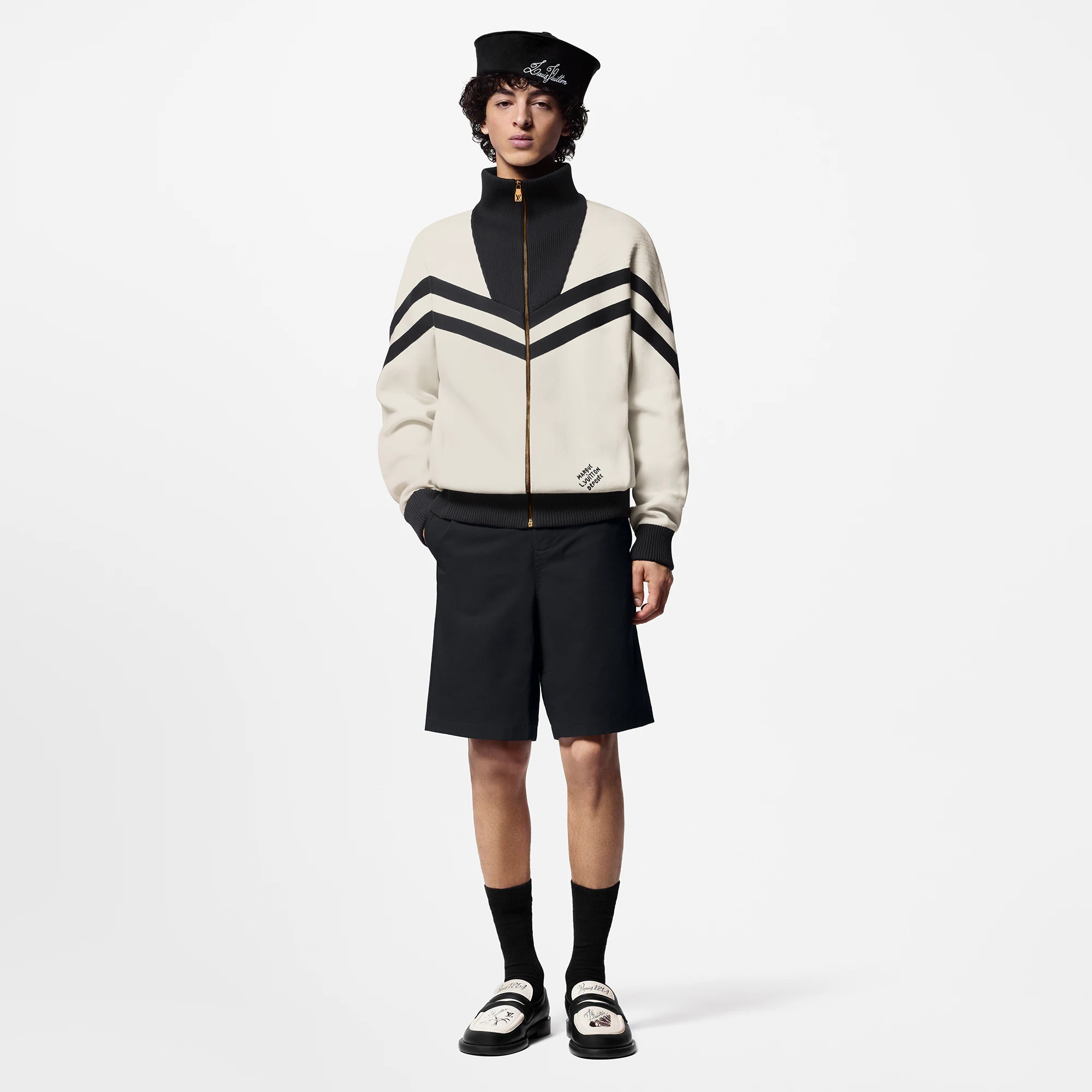 Knitted Cotton Sailor Blouson - 4