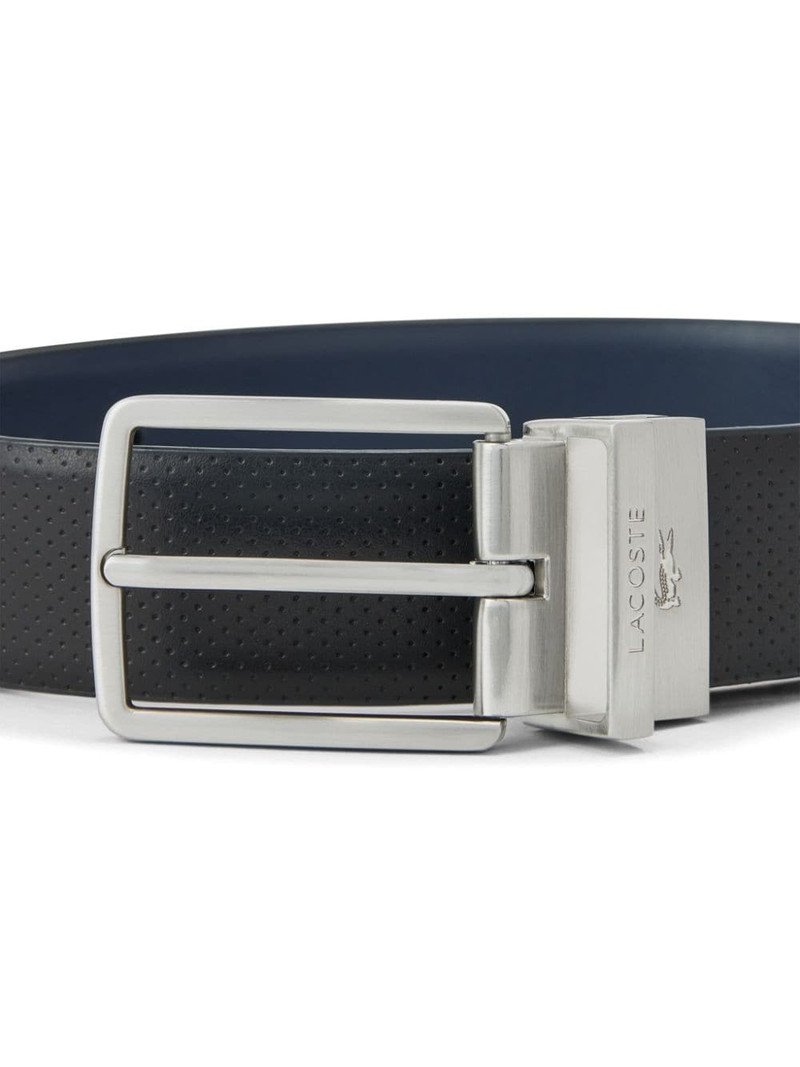 LACOSTE logo-engraved leather belt outlook