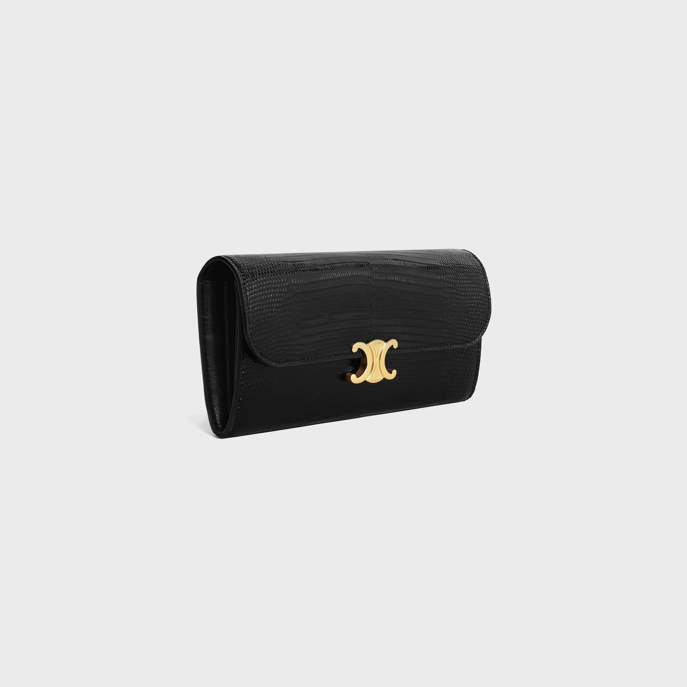 LARGE WALLET TRIOMPHE in lizard - 2