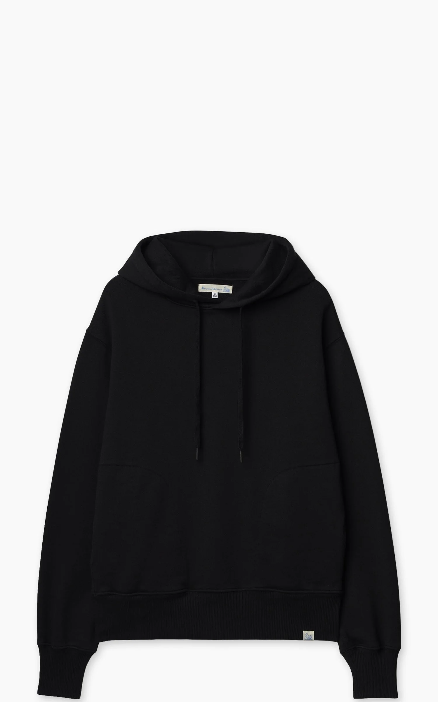 MERZ B. SCHWANEN HOODIE01 AUTHENTIC FLEECE CLASSIC FIT HOODIE DEEP BLACK - 1