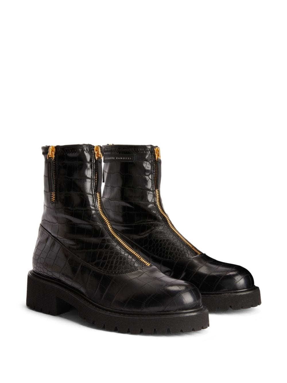 Avice embossed crocodile-effect boots - 2