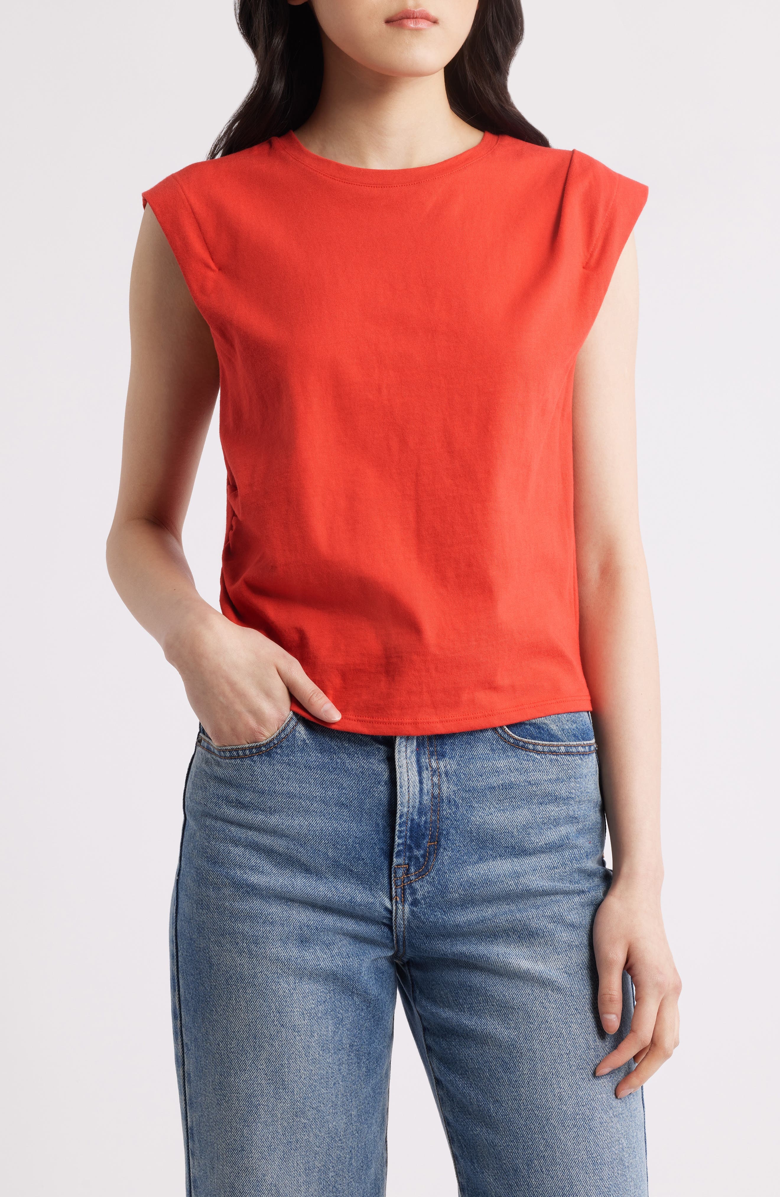 rag & bone Mica Gathered Muscle Tee at Nordstrom - 1