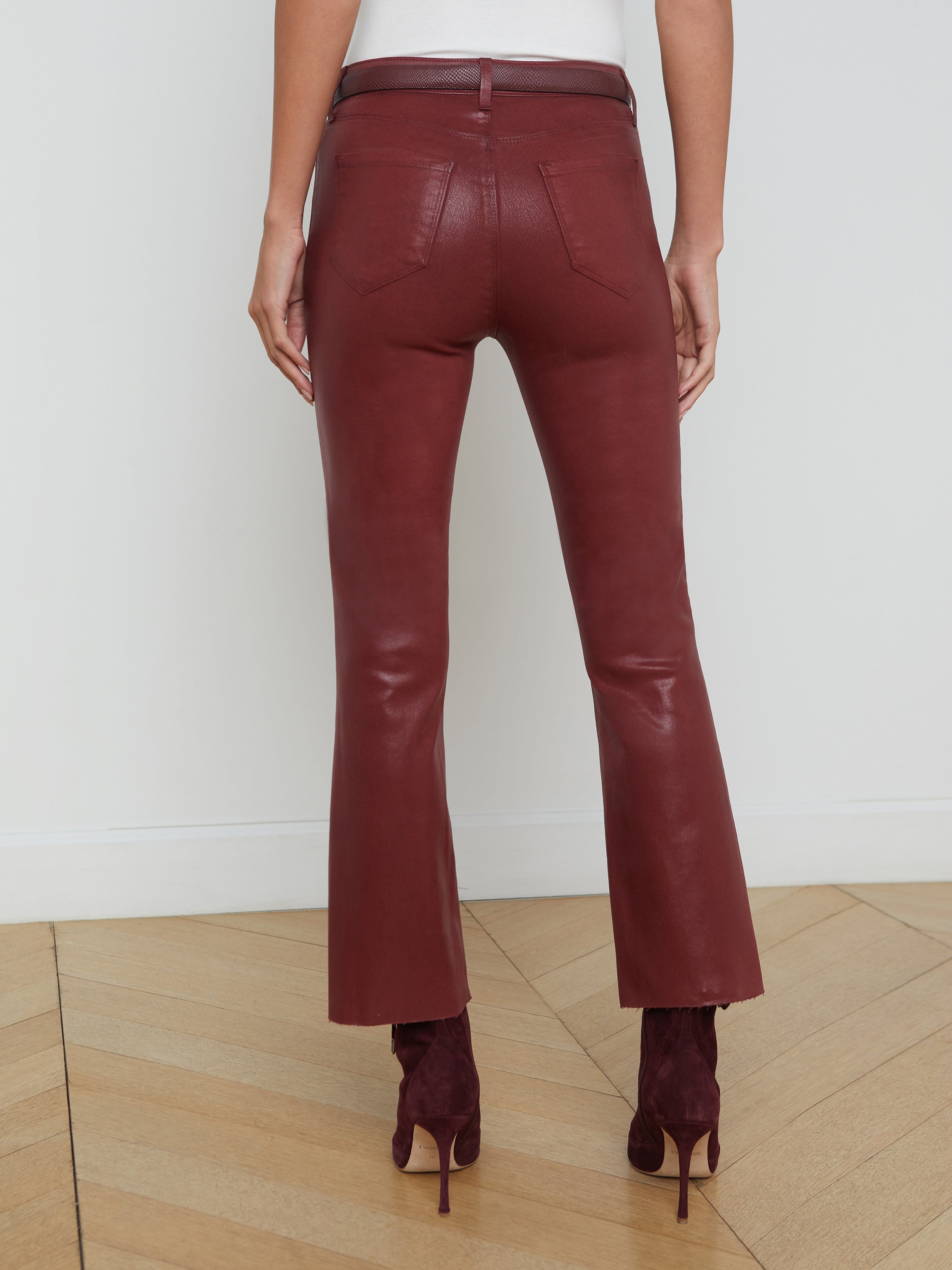 Kendra Coated Cropped Flare Jean - 5