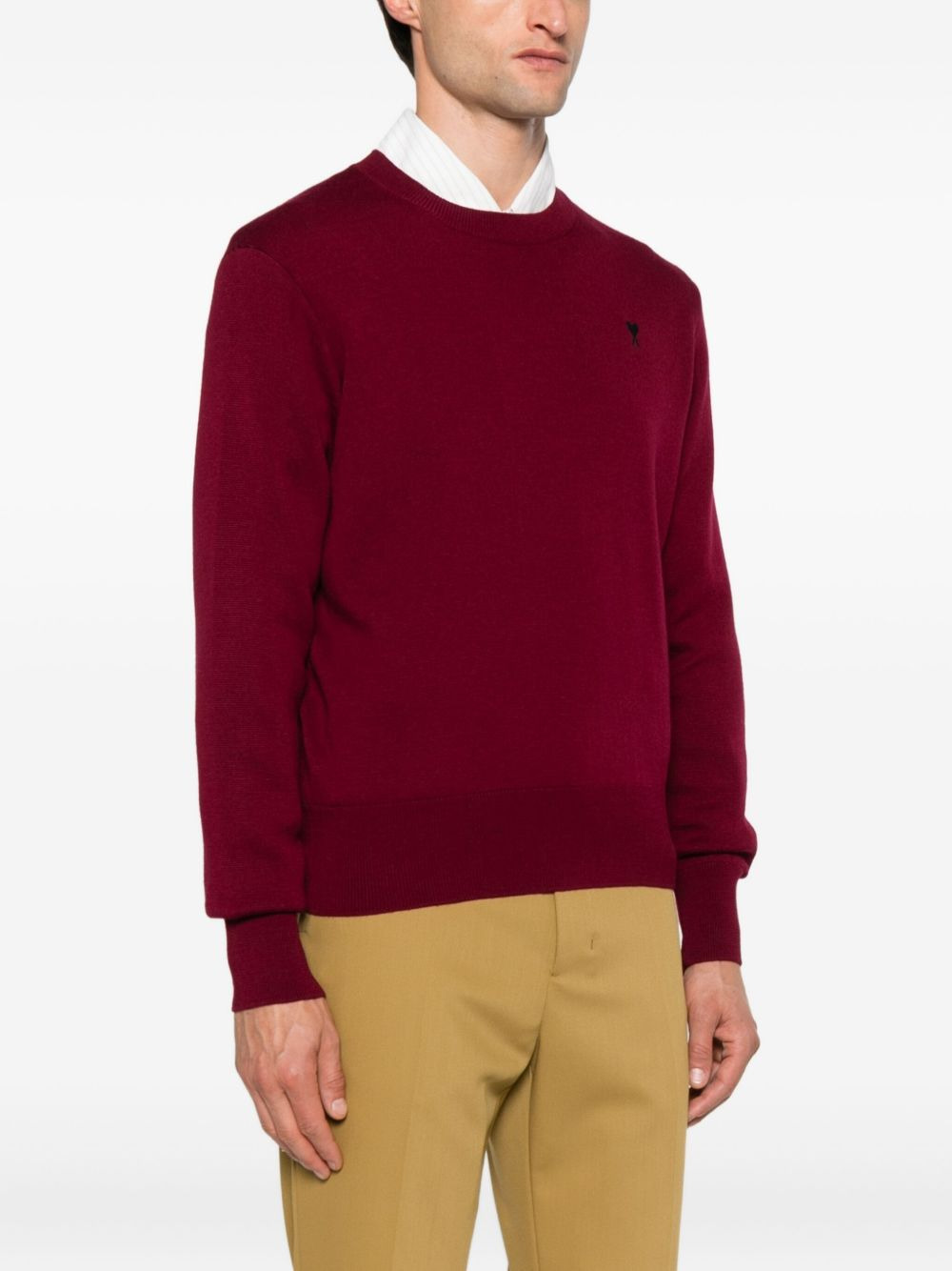 crew-neck logo sweater - 3