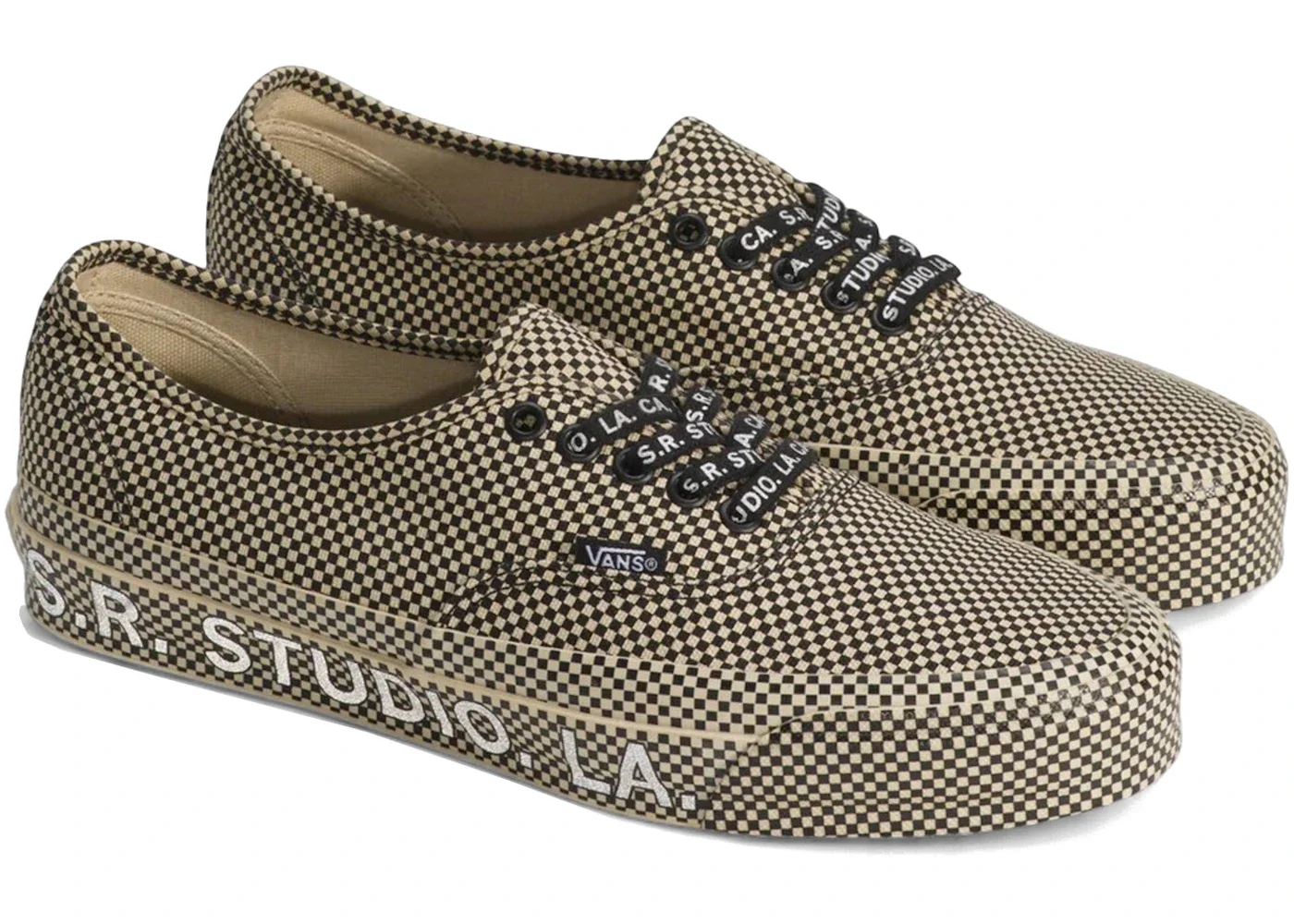 Vans Authentic 44 S.R. Studio LA. CA. Microcheck Black Beige - 1