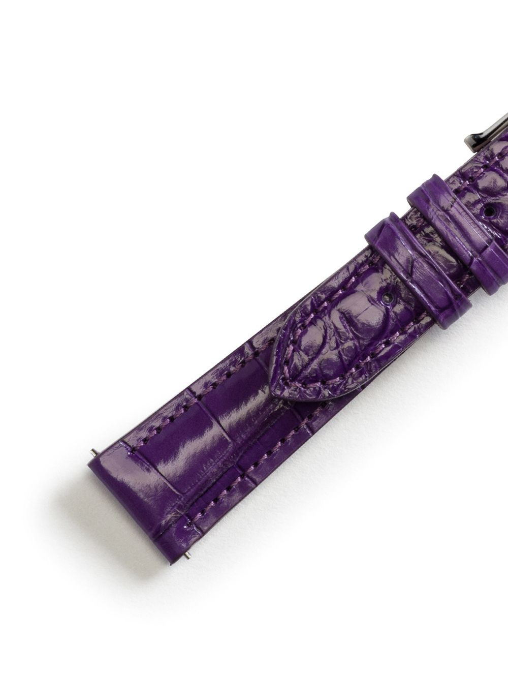 logo-embossed watch strap - 2