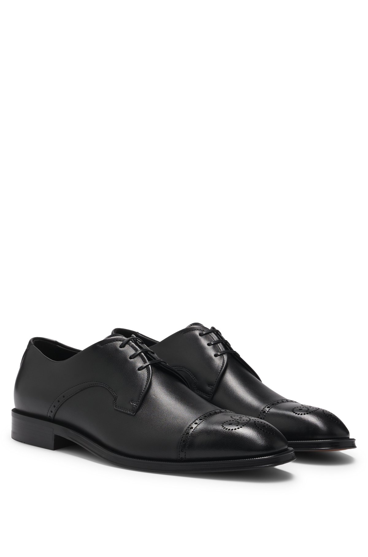 ITALIAN-LEATHER DERBY SHOES WITH CAP TOE - 2