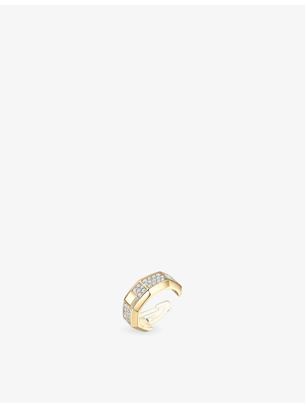 Moderniste Medium 18ct Gold And 0.25ct Diamond Ear Clip - 1