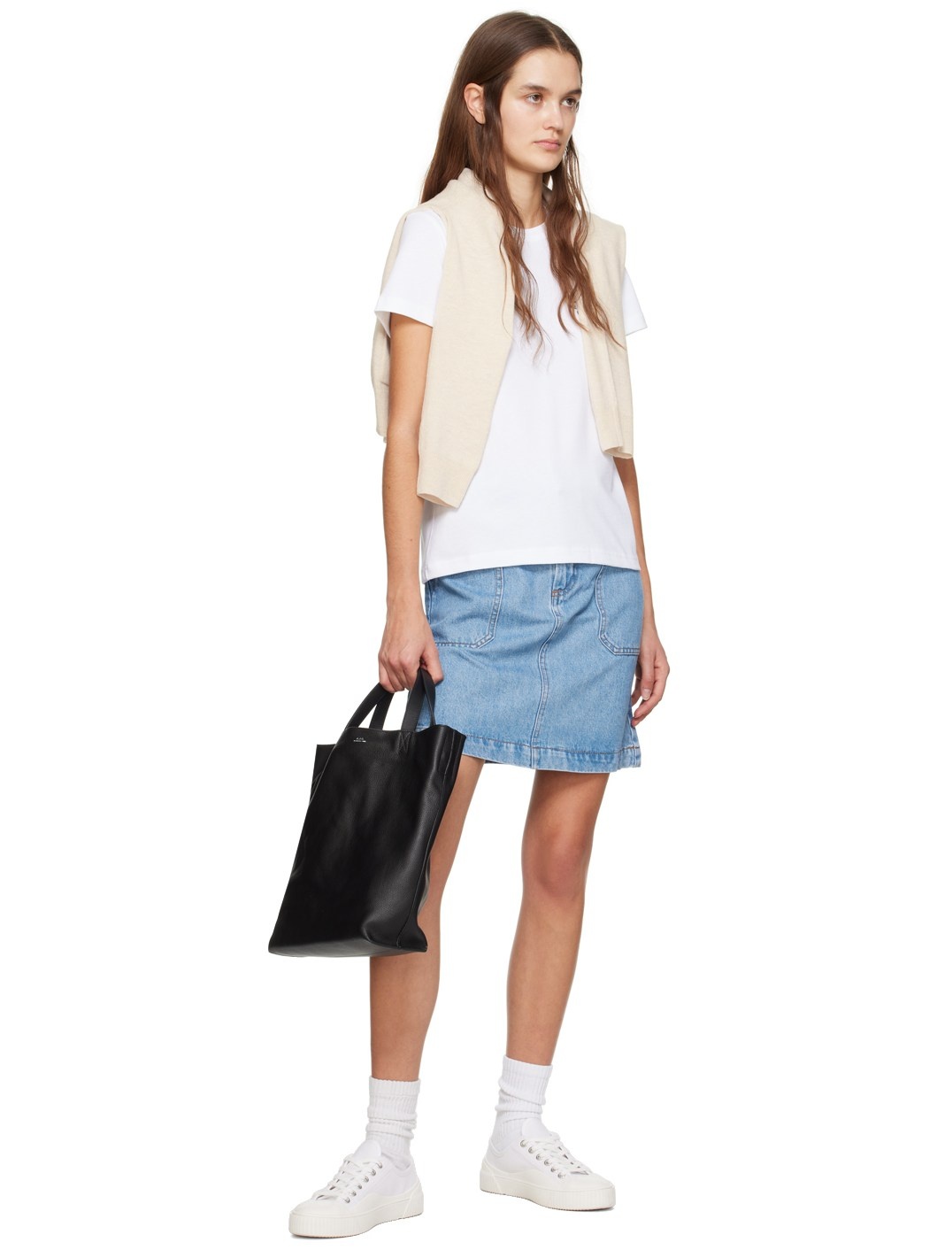 【関税込み】A.P.C. ネイビー Iggy Basse スニーカー A.P.C. Iggy Basse low-top Sneakers | White | FARFETCH