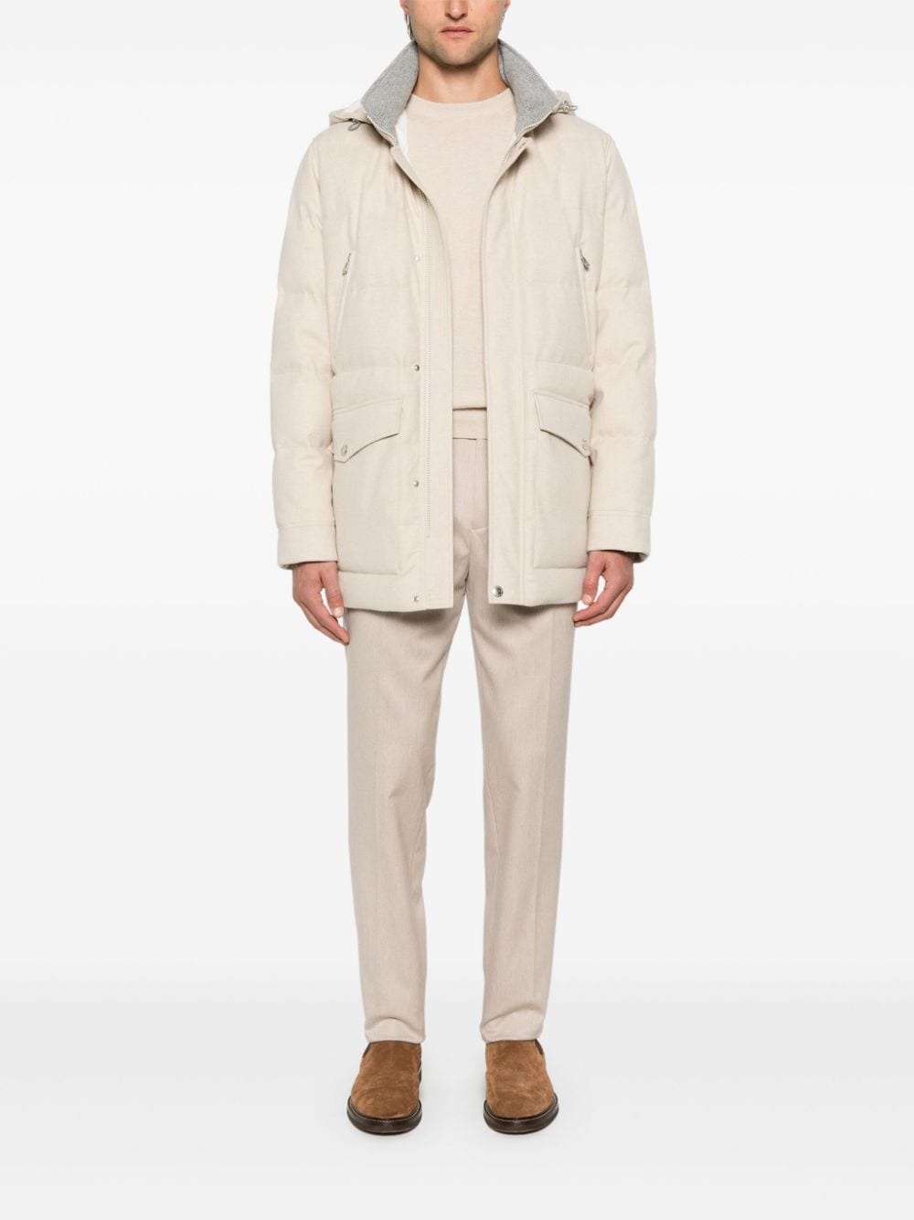 wool puffer jacket - 2