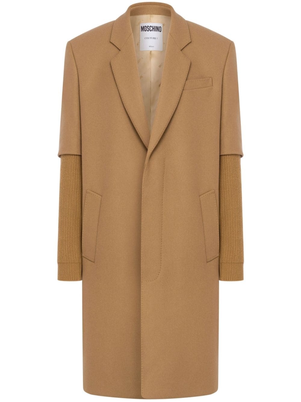 notched-lapels single-breasted coat - 1