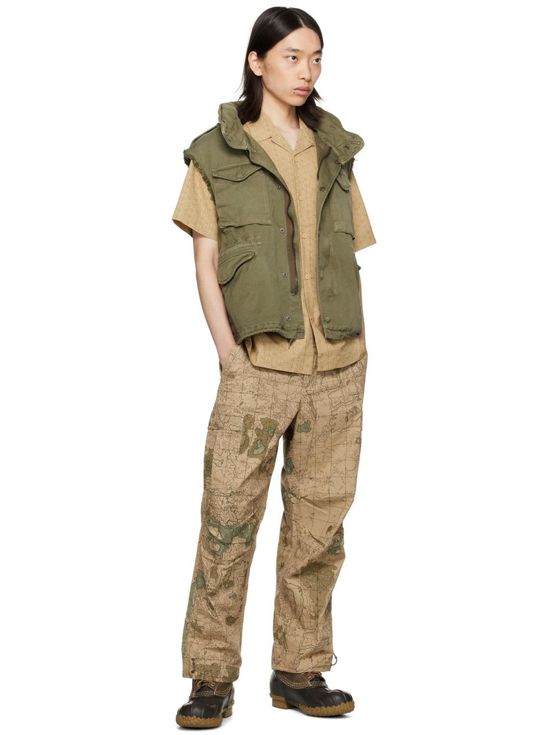 MAHARISHI Beige Camp Collar Shirt outlook