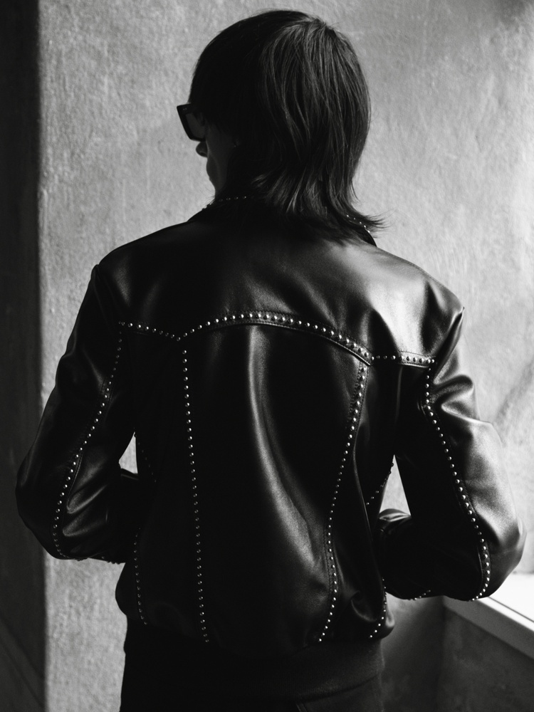 LEATHER JACKET 77 BLACK STUDDED - 5