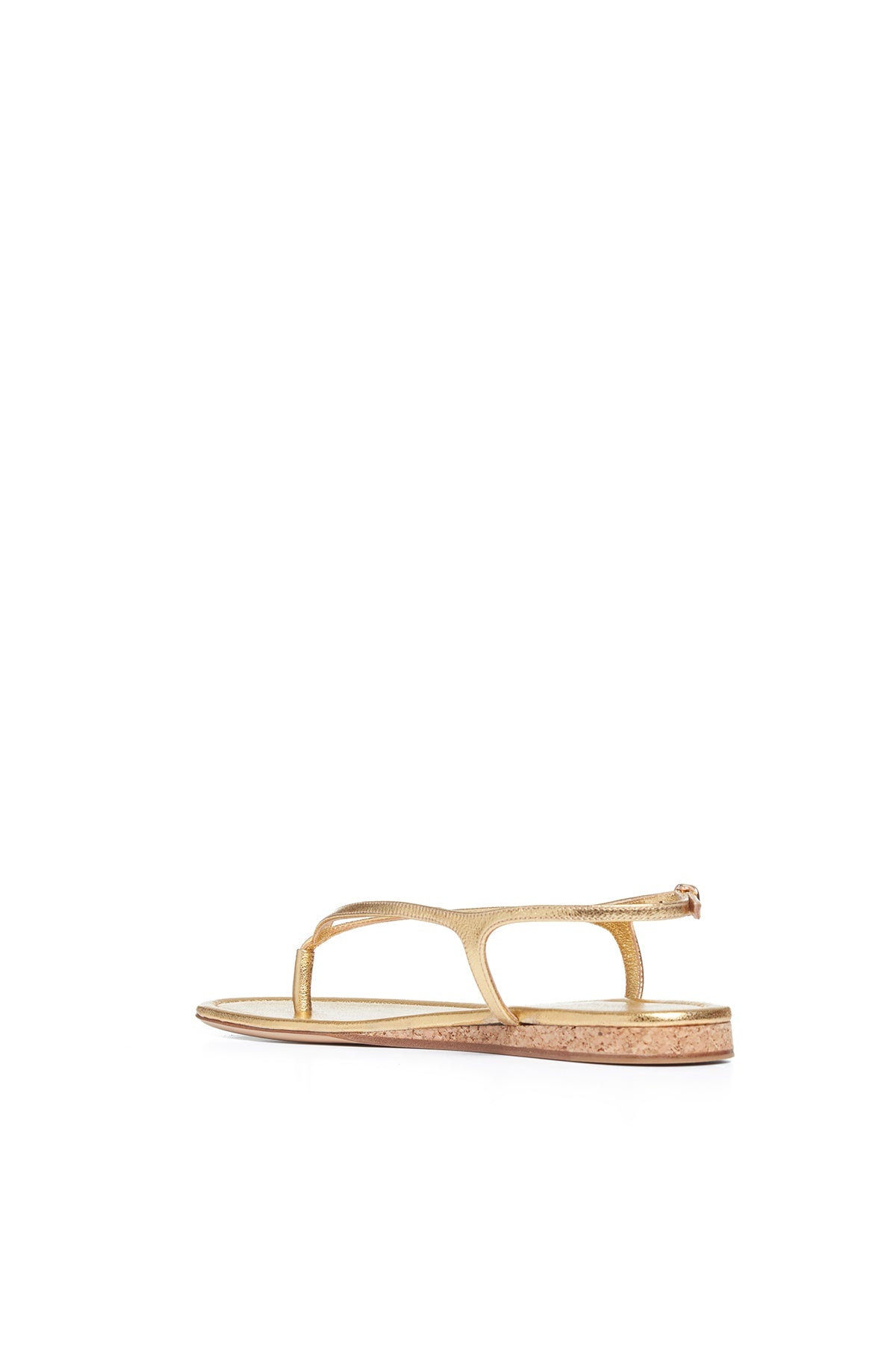 Gia Sandal in Gold Metallic Nappa Leather - 4