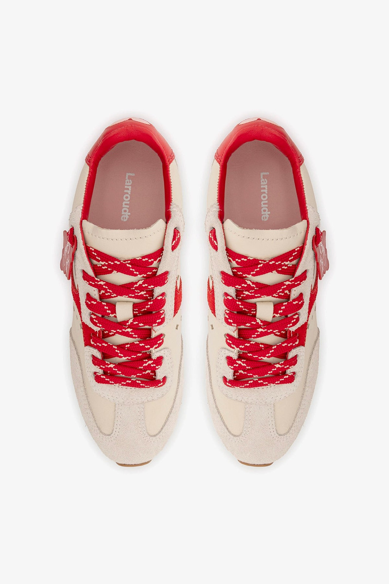 Stella Amore Mule In Ivory and Scarlet Leather 6
