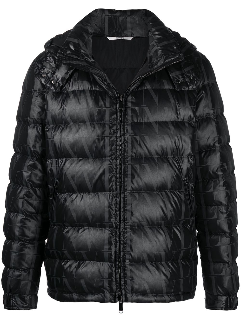 VLTN TIMES print puffer jacket - 1