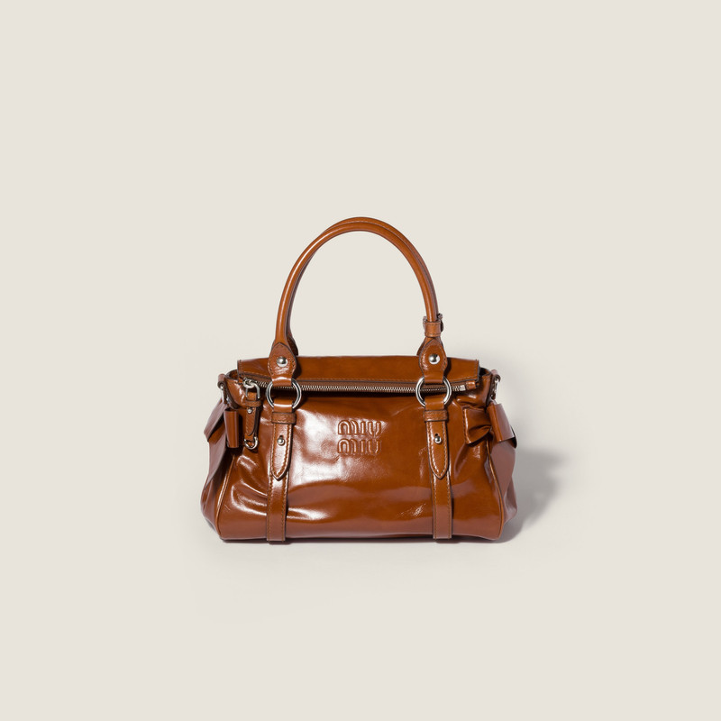 Shiny leather top-handle bag 1