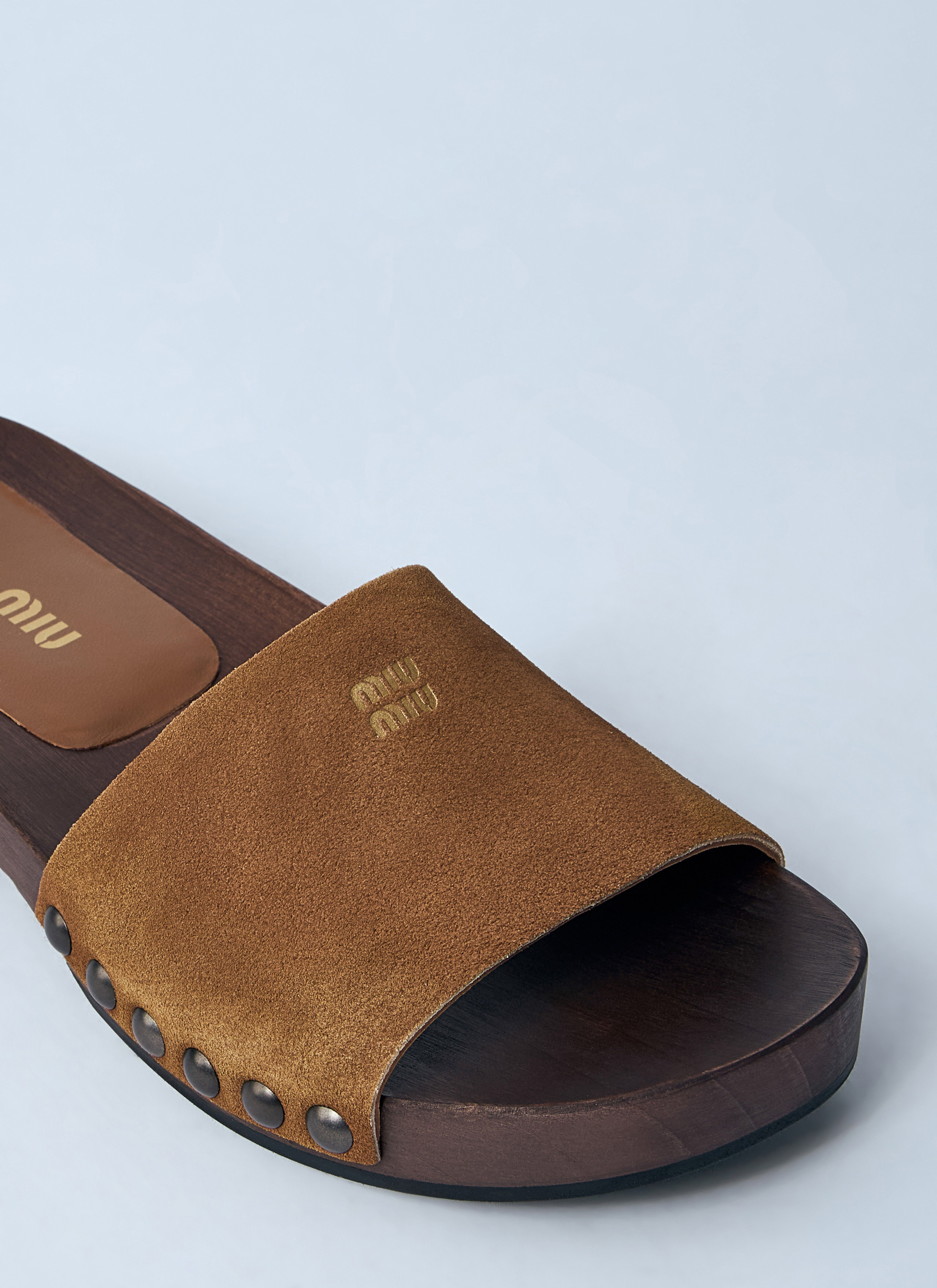 Faded Suede Clogs - 3
