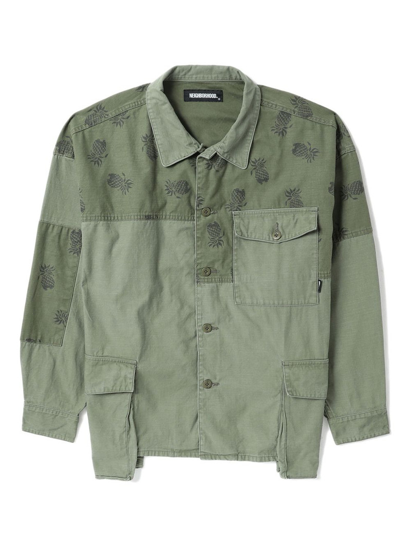 pineapple-print cotton shirt 1