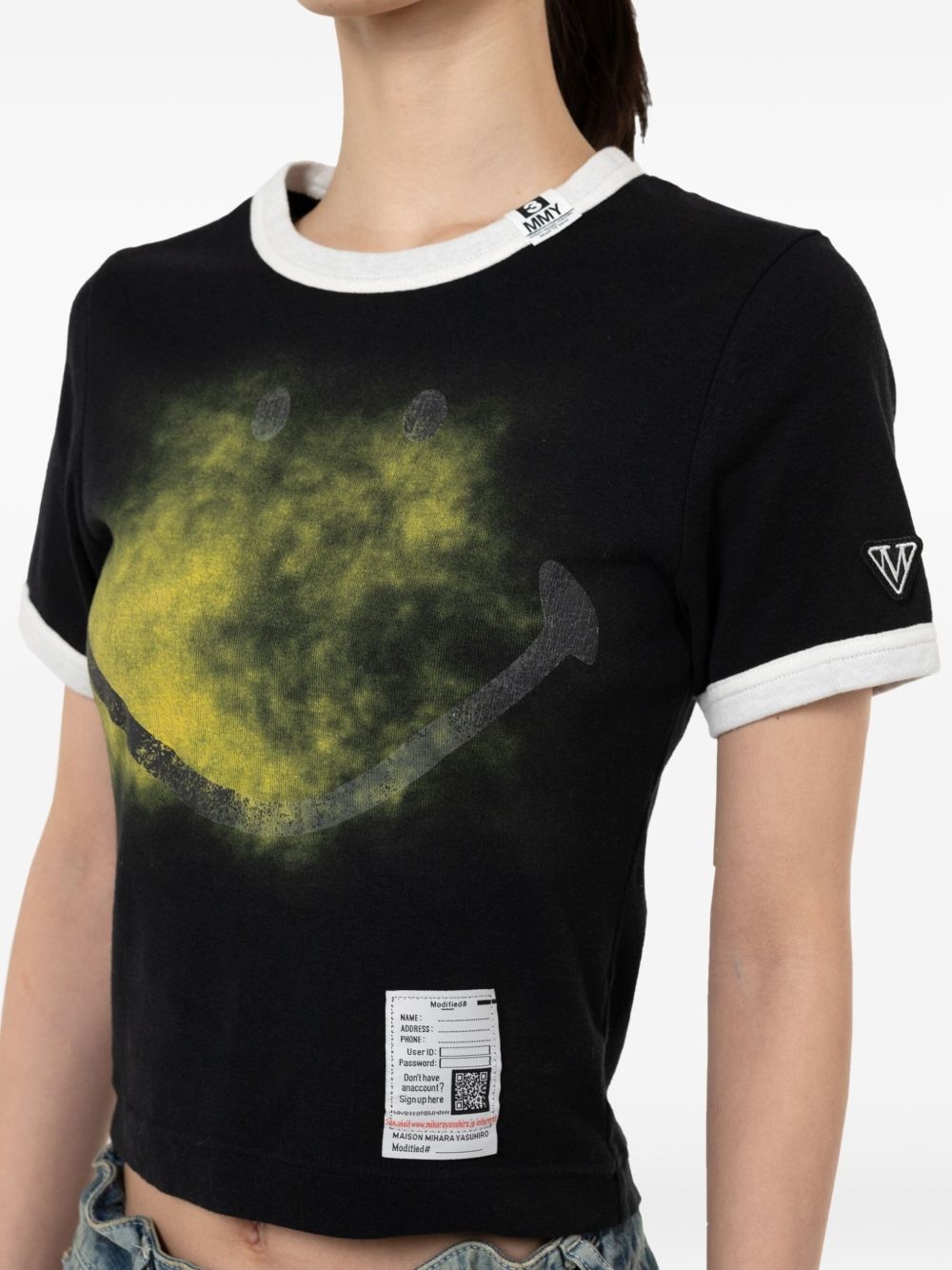 smiley face-print T-shirt - 4