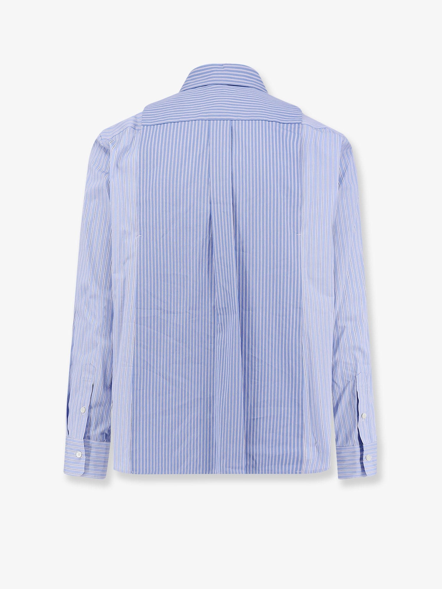 Sacai Men Striped Cotton Popeline Shirt - 4