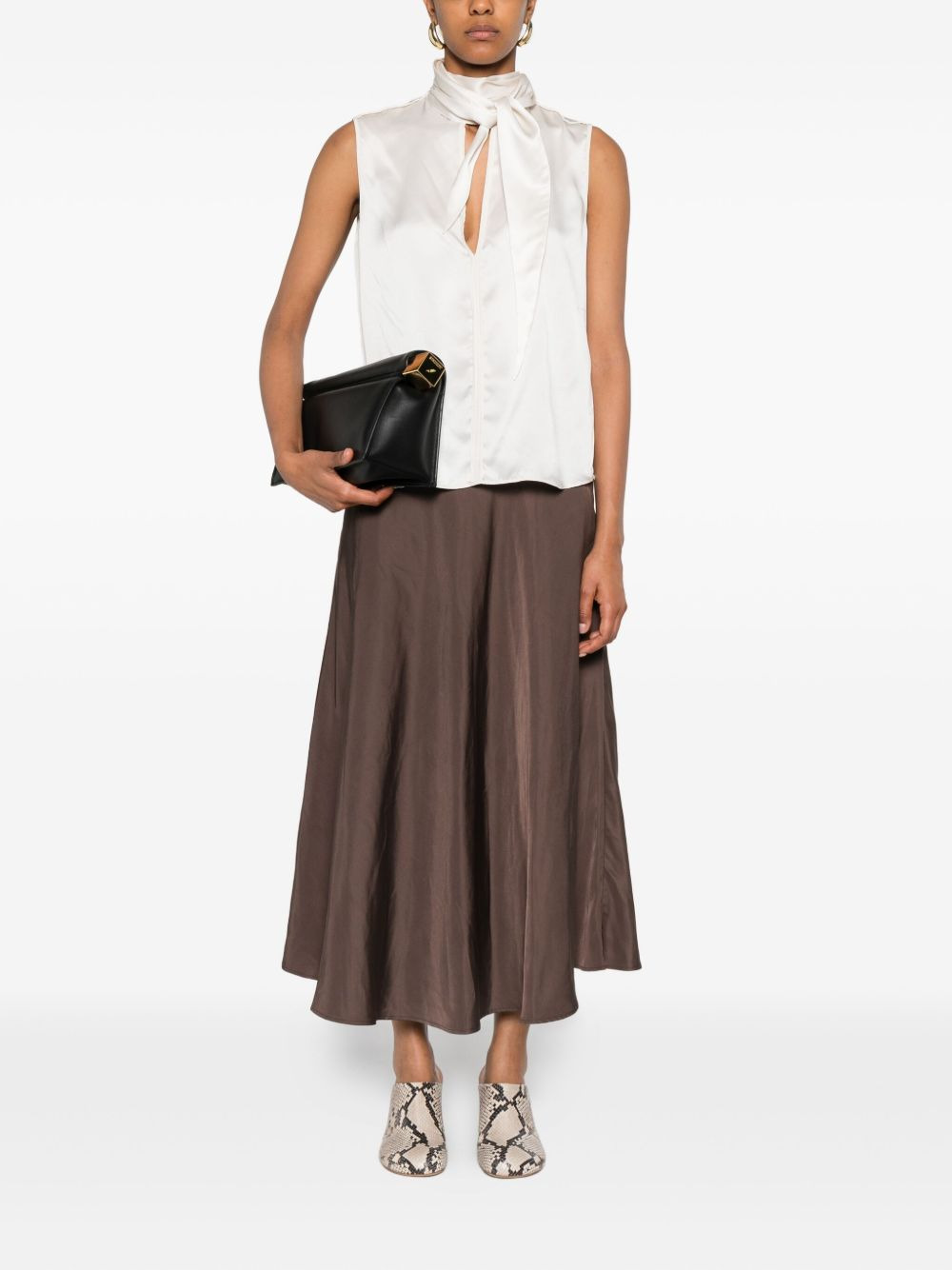 keyhole-neck sleeveless blouse - 2