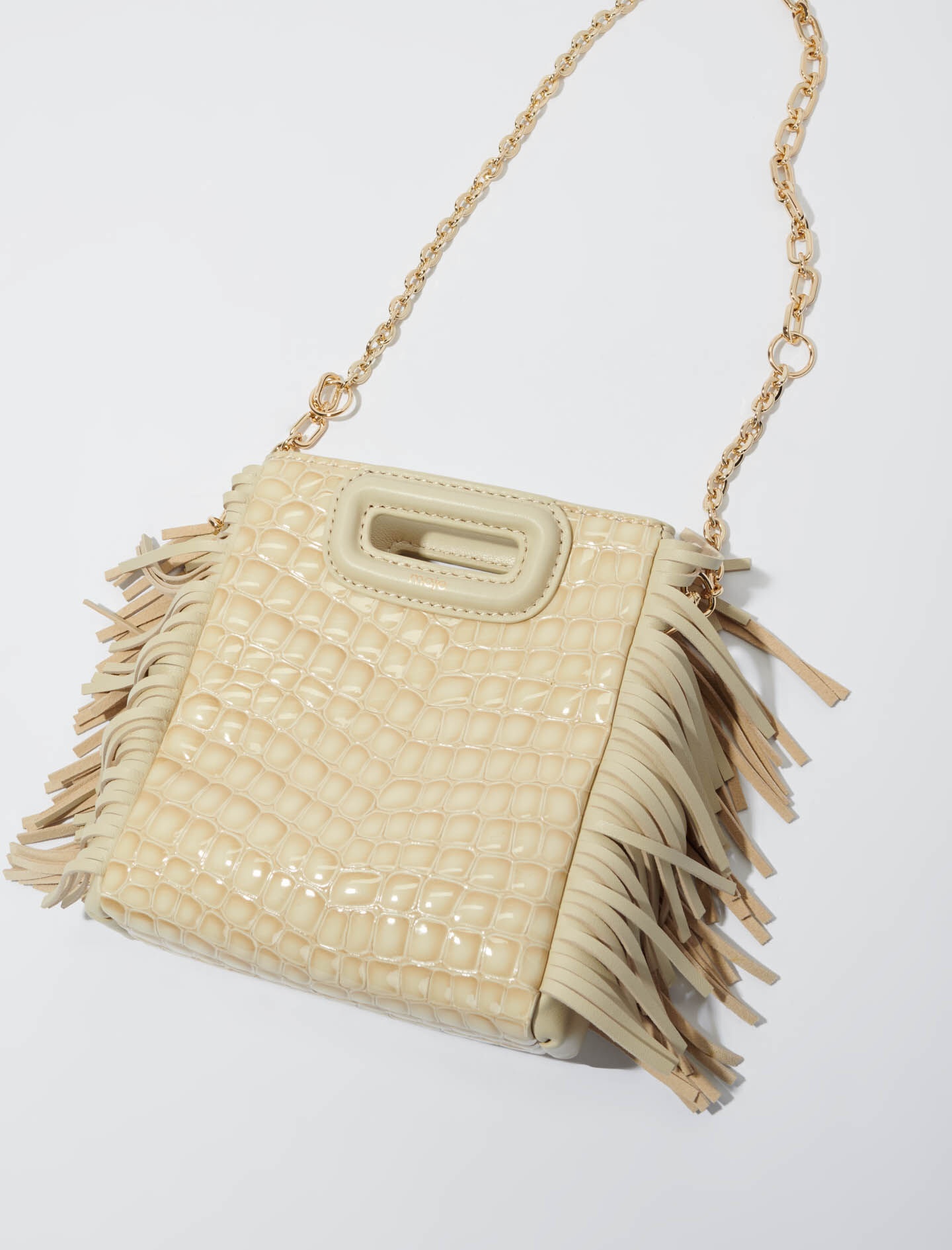 Mock croc leather mini M bag - 5