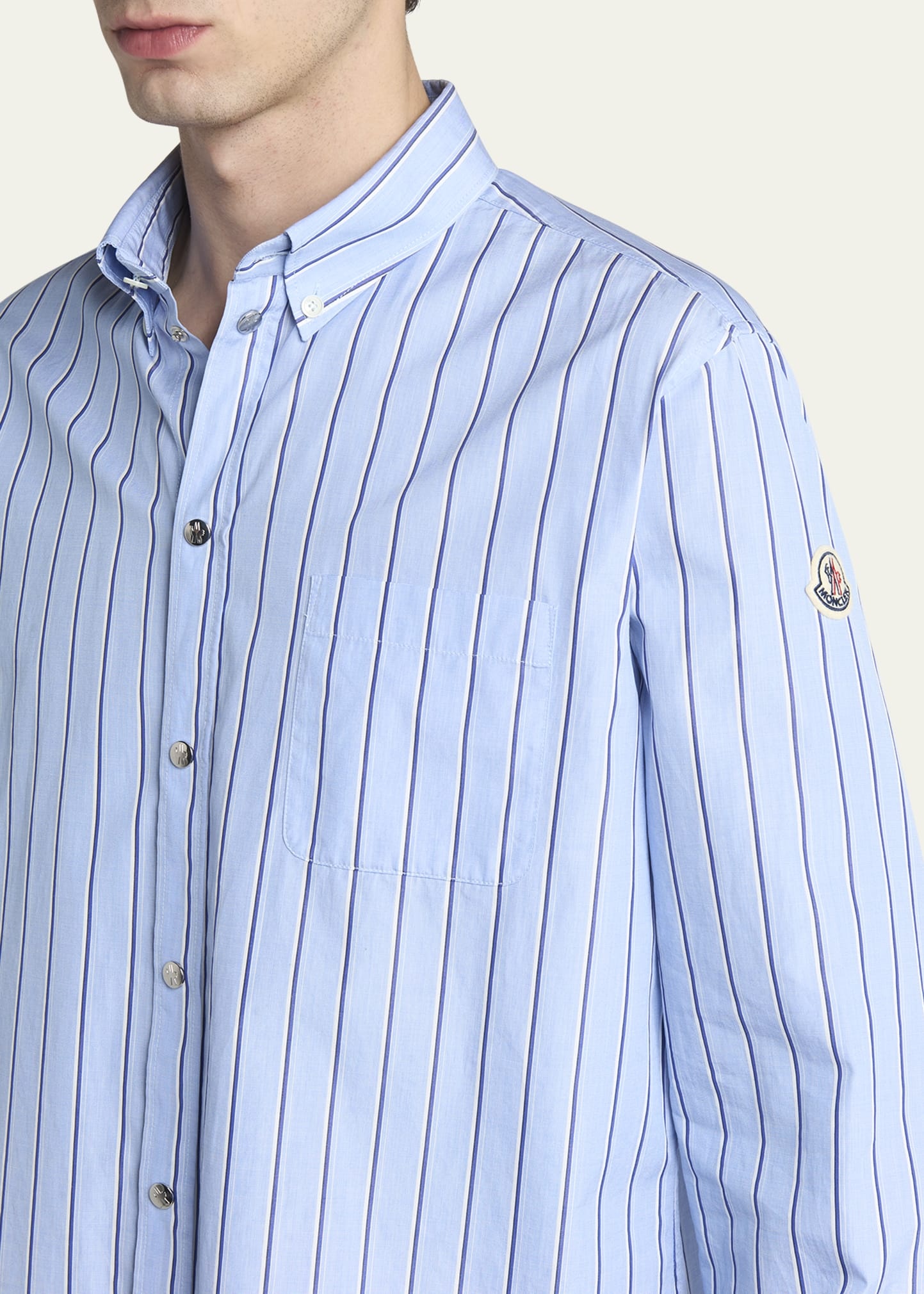 Men's Wool Multi-Stripe Sport Shirt - 5