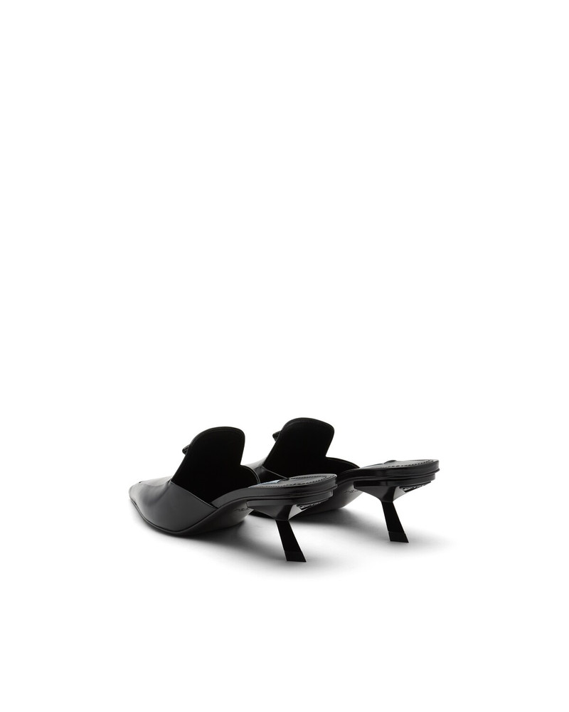 Prada Brushed leather sabots outlook