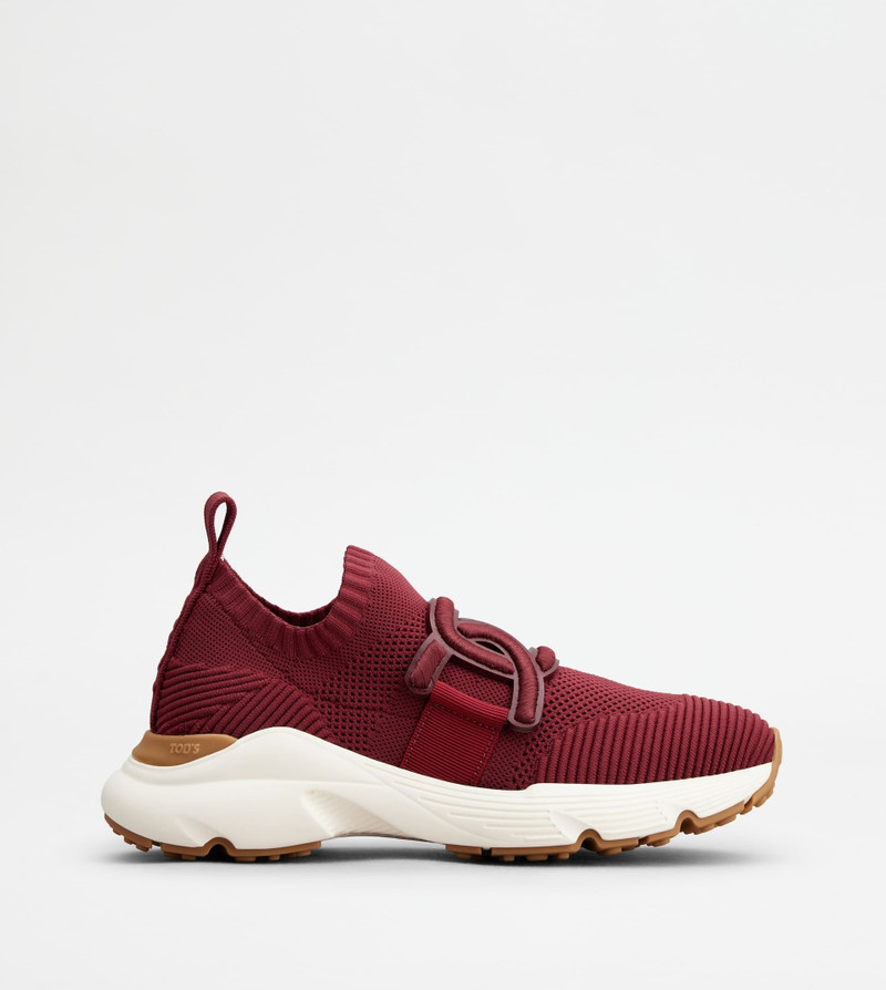 KATE SLIP-ON SNEAKERS IN FABRIC - RED - 1