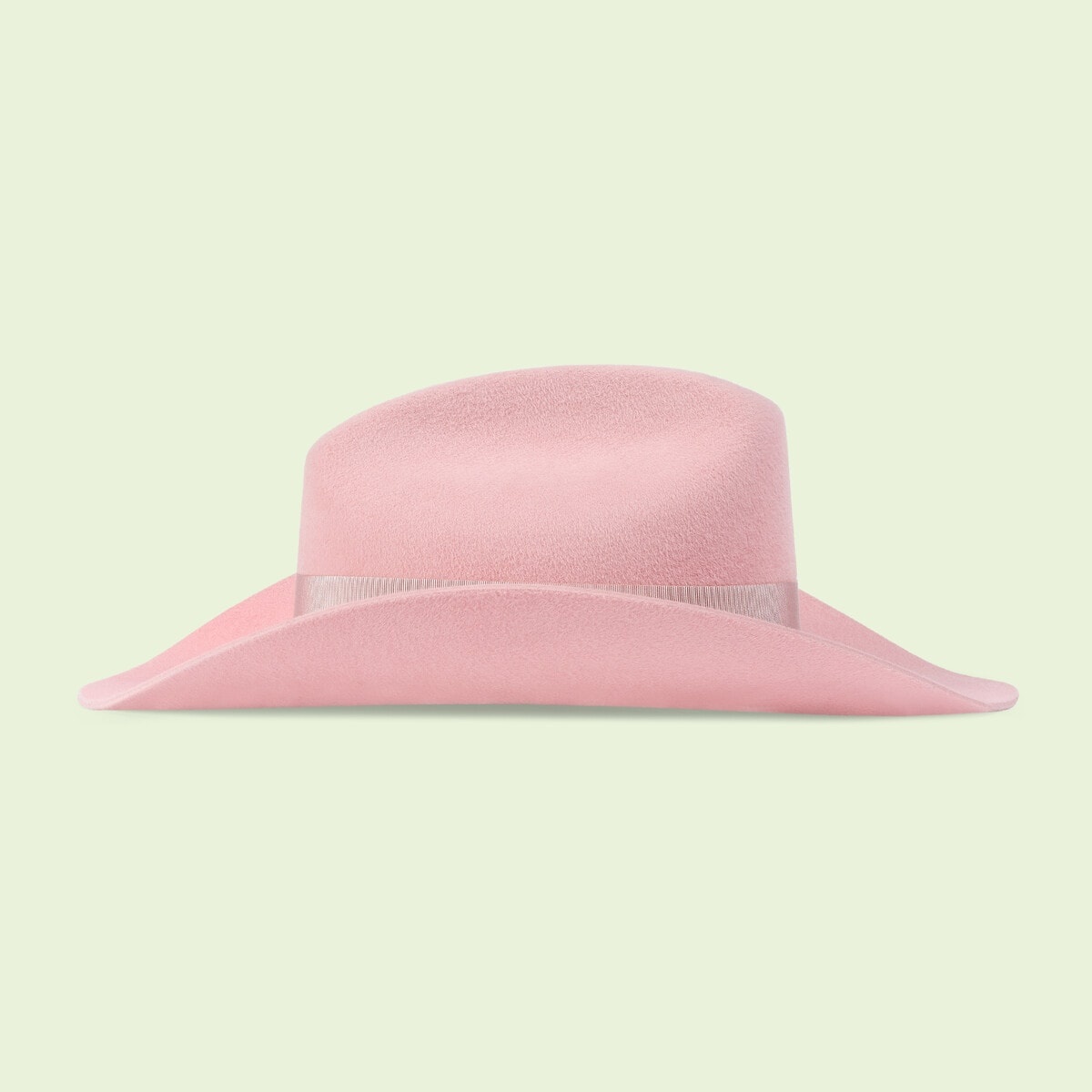 Wide-brimmed felt fedora with Double G - 2