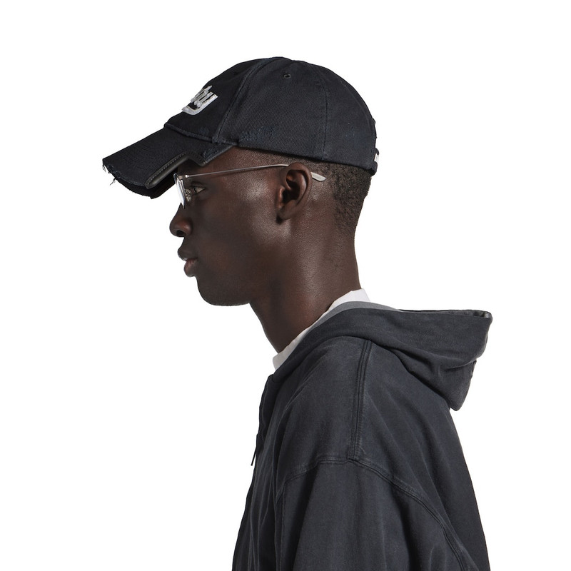 Women's Luxury Script Cap in Black Faded 6