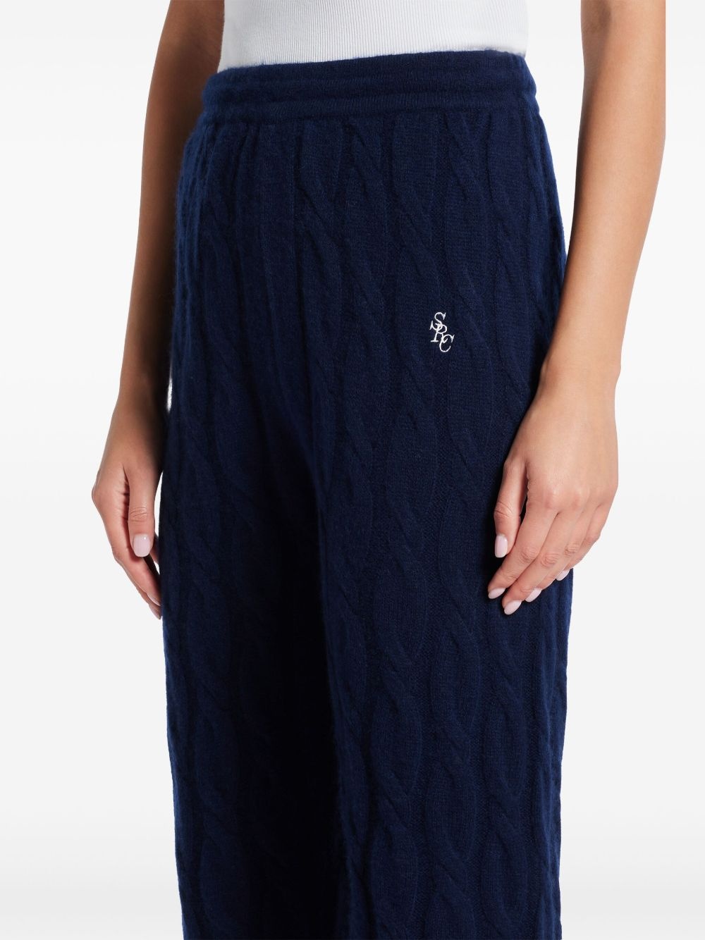 cable-knit trousers - 5