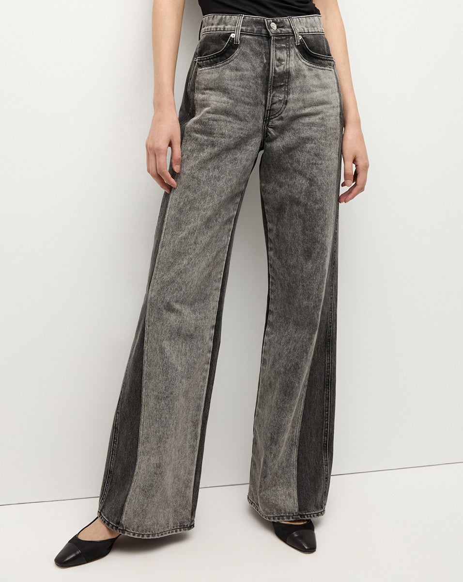 TAYLOR TWO-TONE WIDE-LEG JEAN - 3