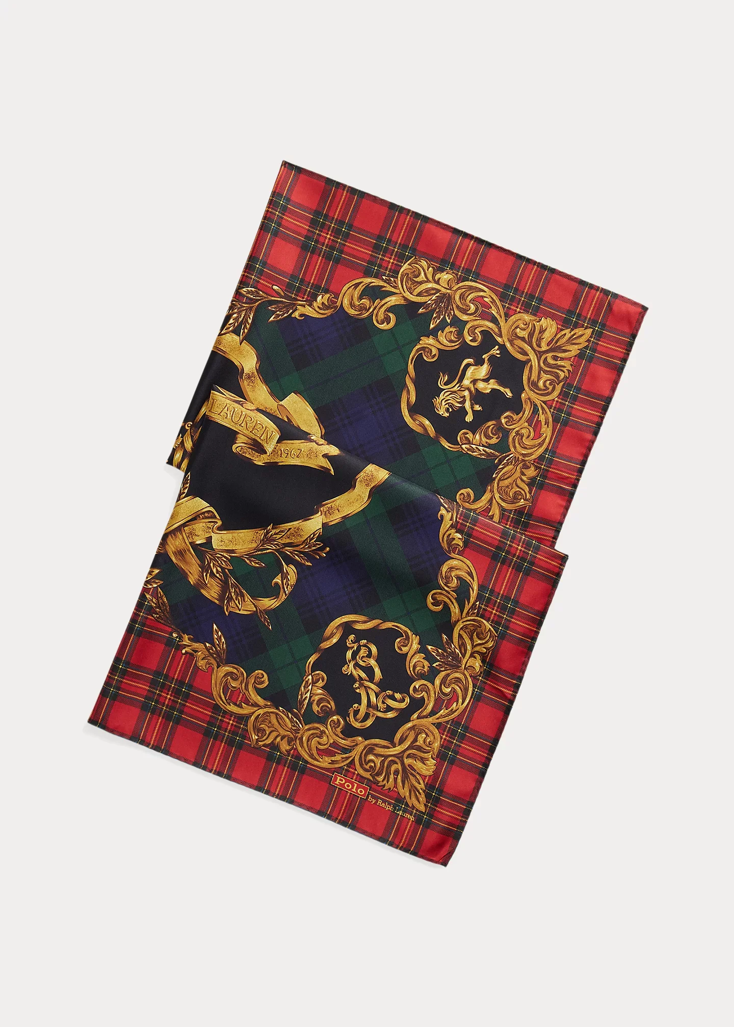 Crest Silk Twill Square Scarf - 1