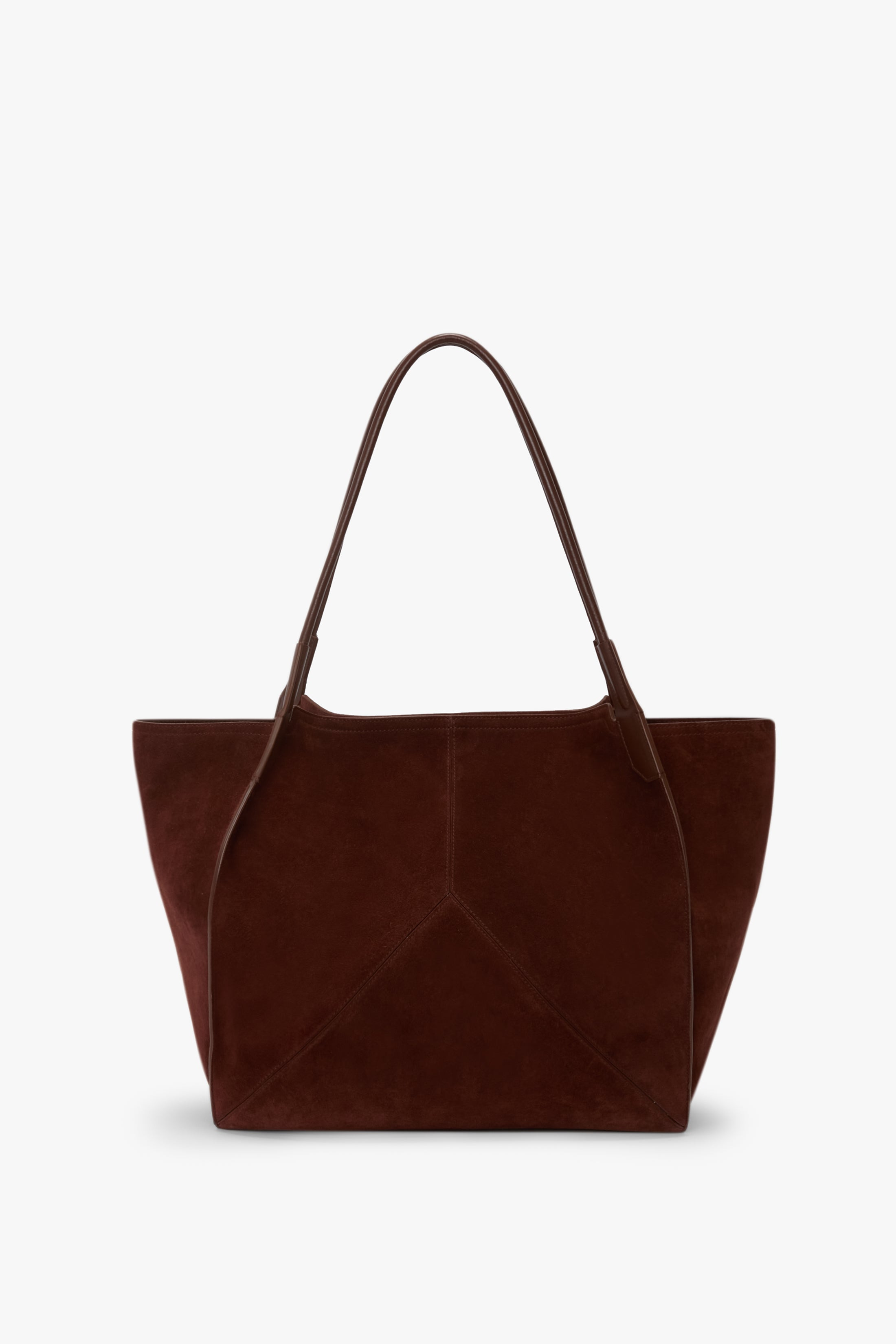 Victoria Tote In Dark Brown Suede - 6