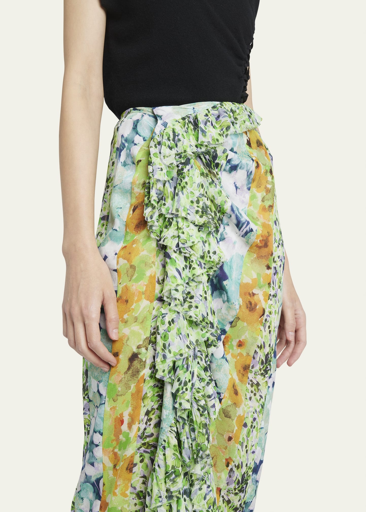 Sina Patch Floral-Print Ruffle Skirt - 5