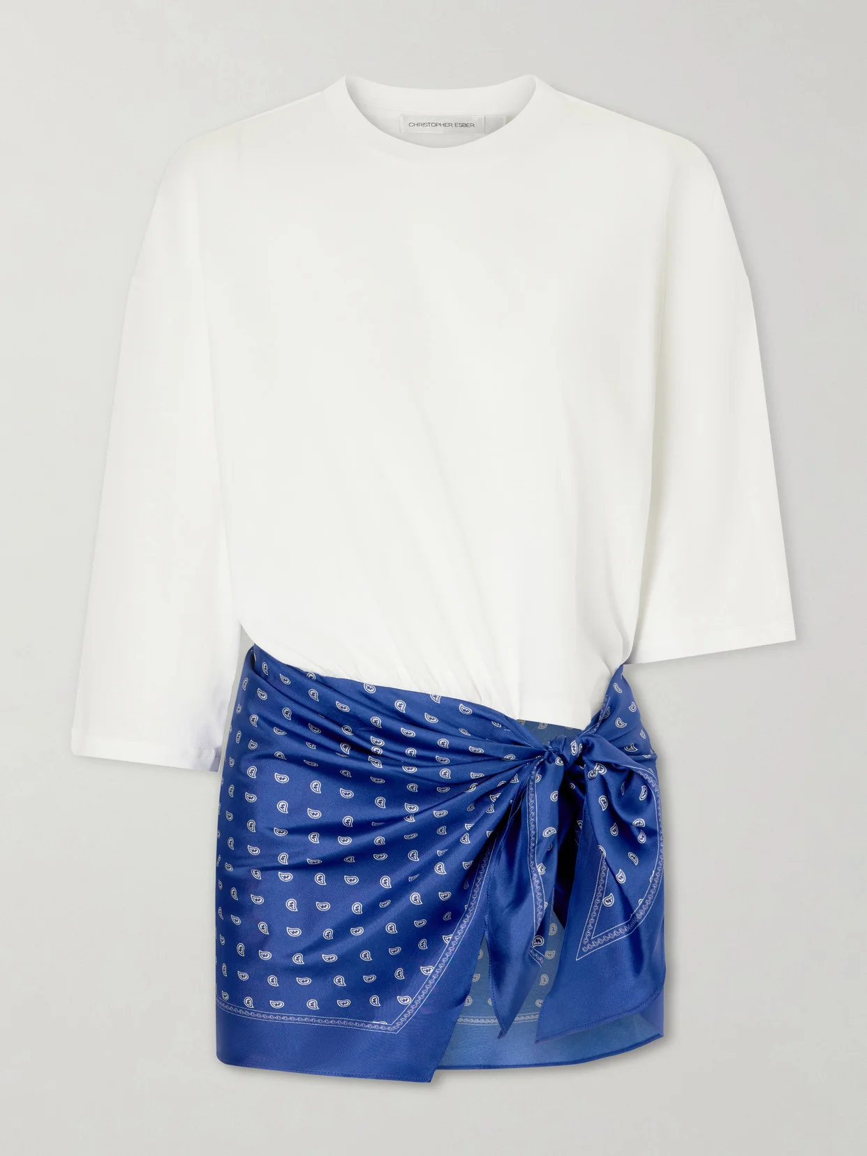 Bandana Printed Cotton And Silk-blend T-shirt - 1