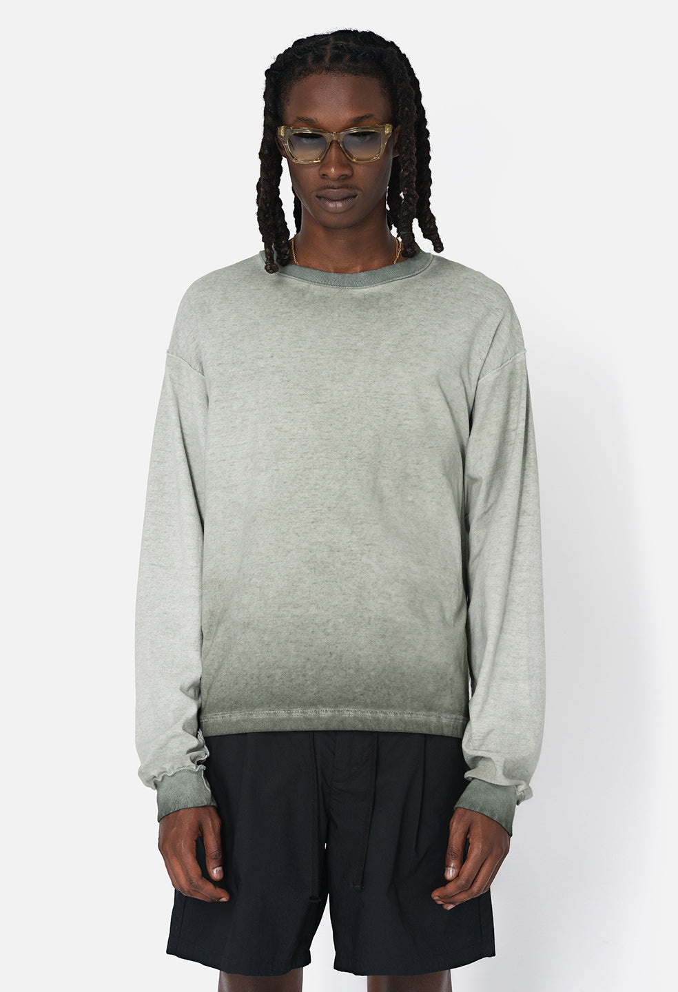 REVERSED CROPPED LS TEE - 2