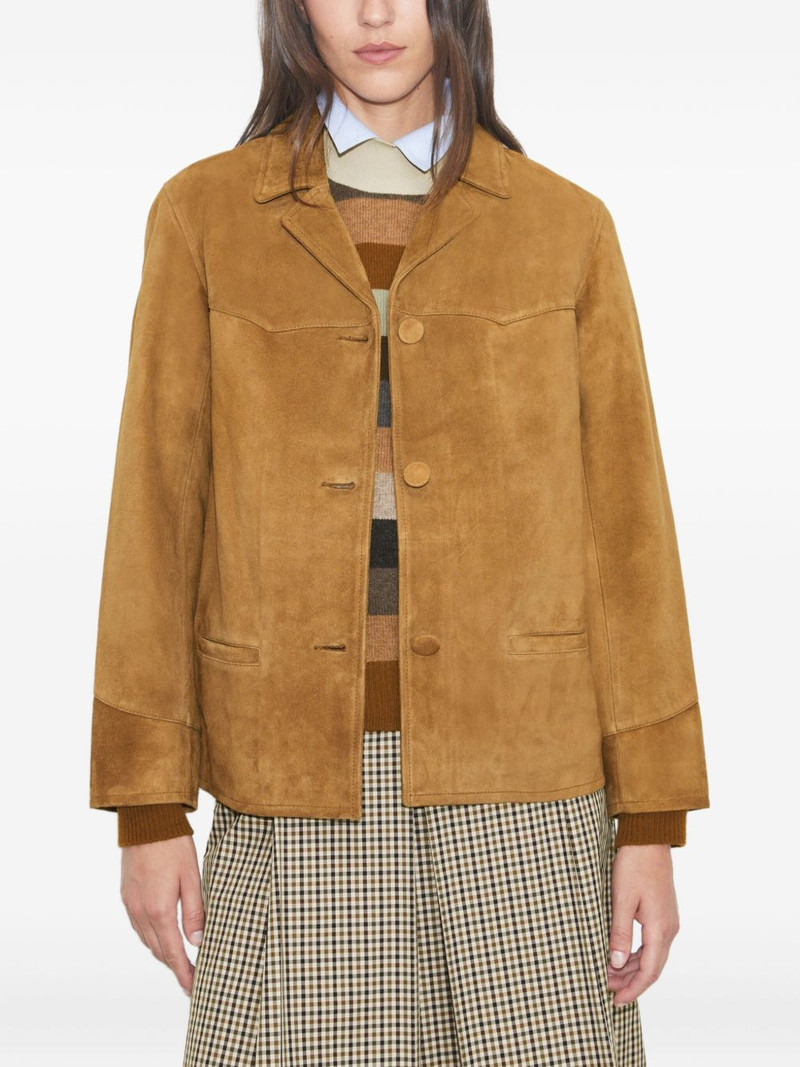 single-breasted suede blazer 4