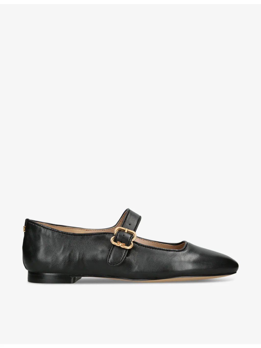 Michaela square-toe leather ballet flats - 1