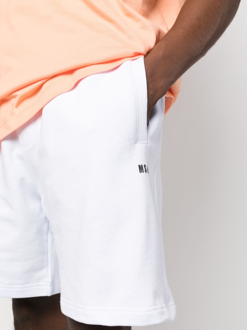 logo-print cotton shorts - 5