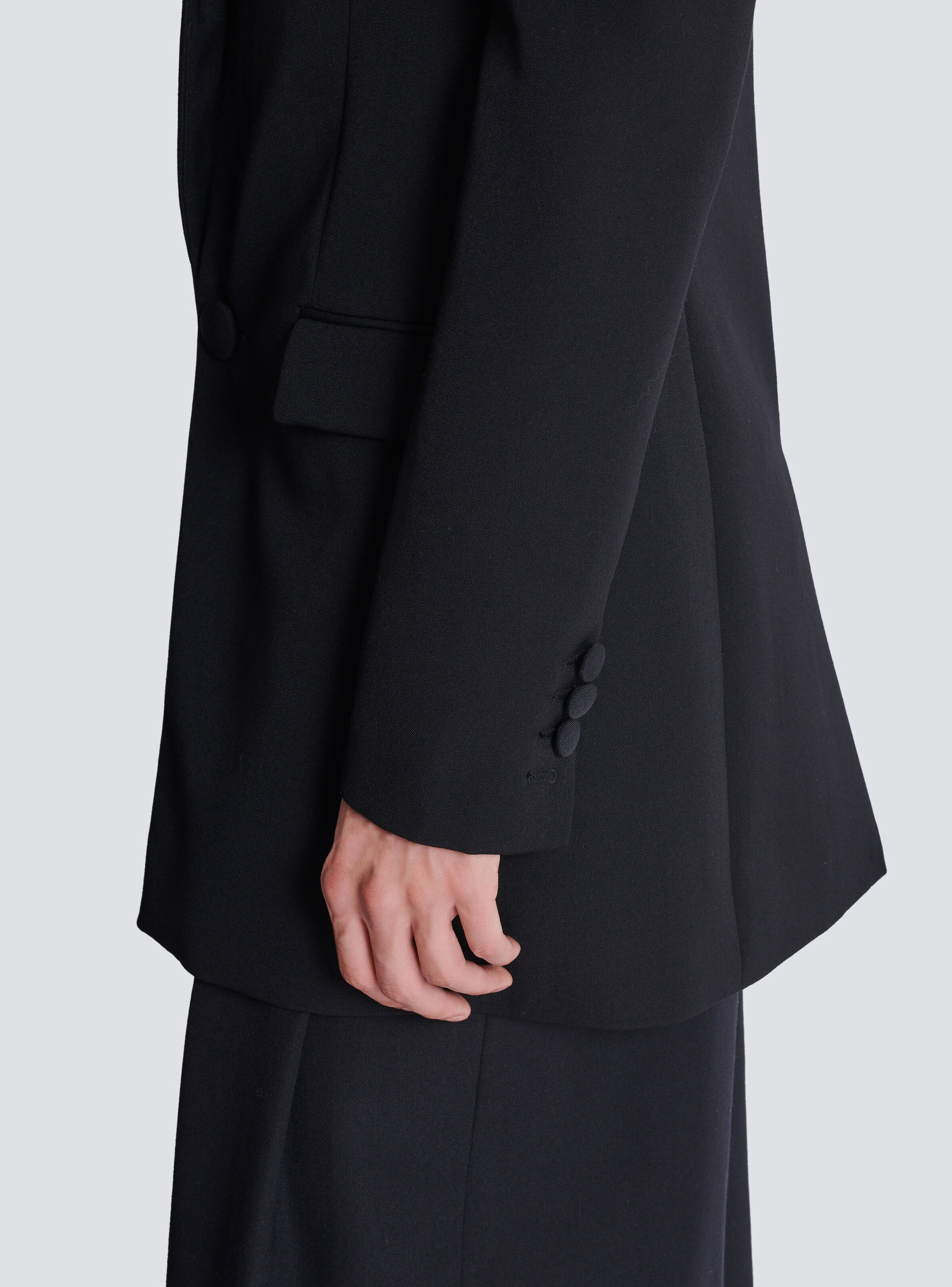 Grain de poudre 1-button jacket with shoulder pads - 8