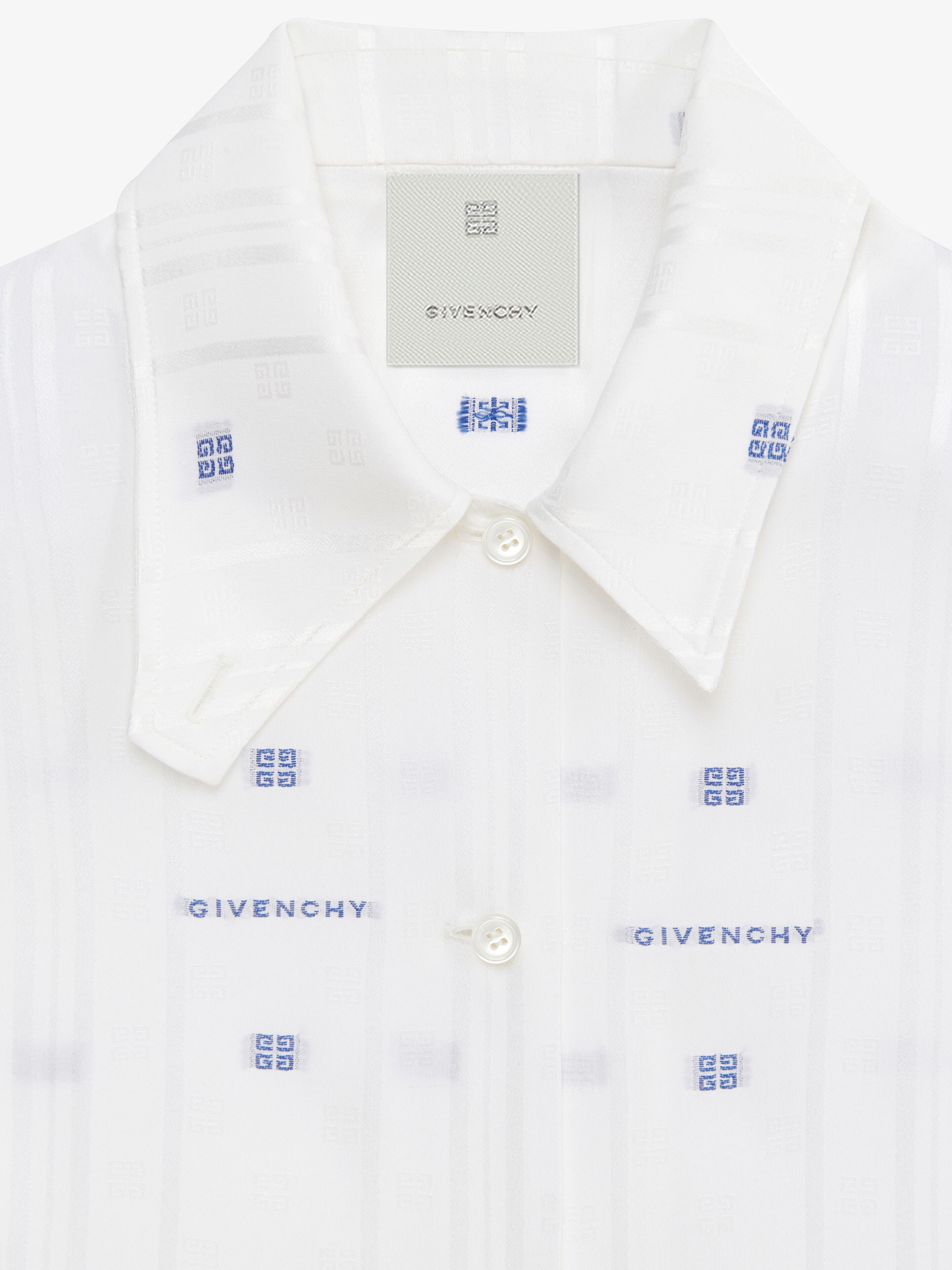SHIRT IN GIVENCHY 4G JACQUARD WITH ASYMMETRICAL COLLAR - 5