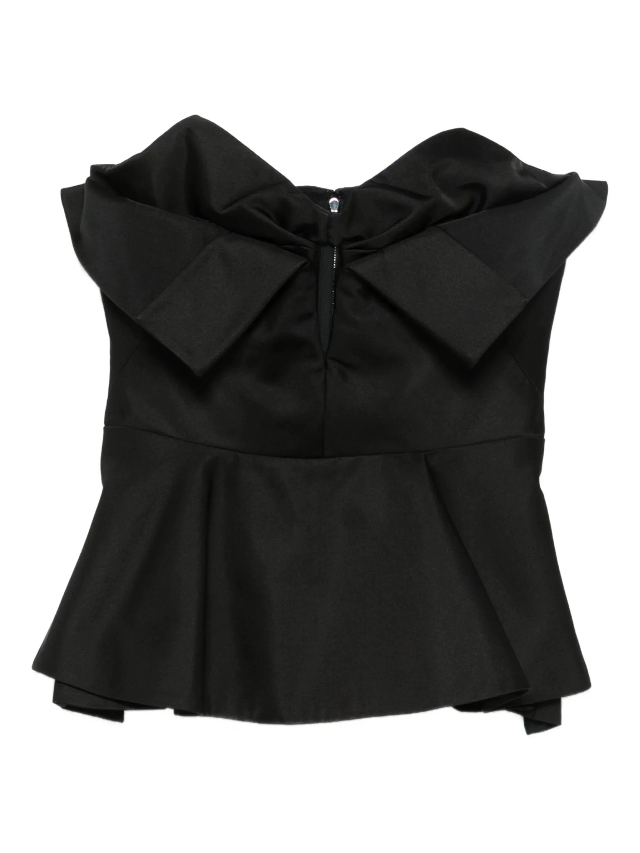 bow-detailed peplum top - 1