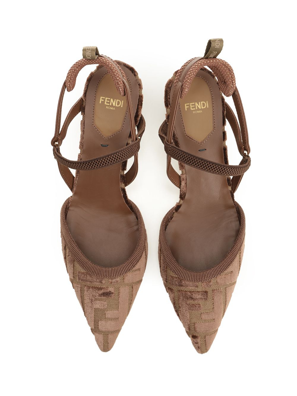 Colibry 5cm Heel Ff Velvet Pumps Brown - 5