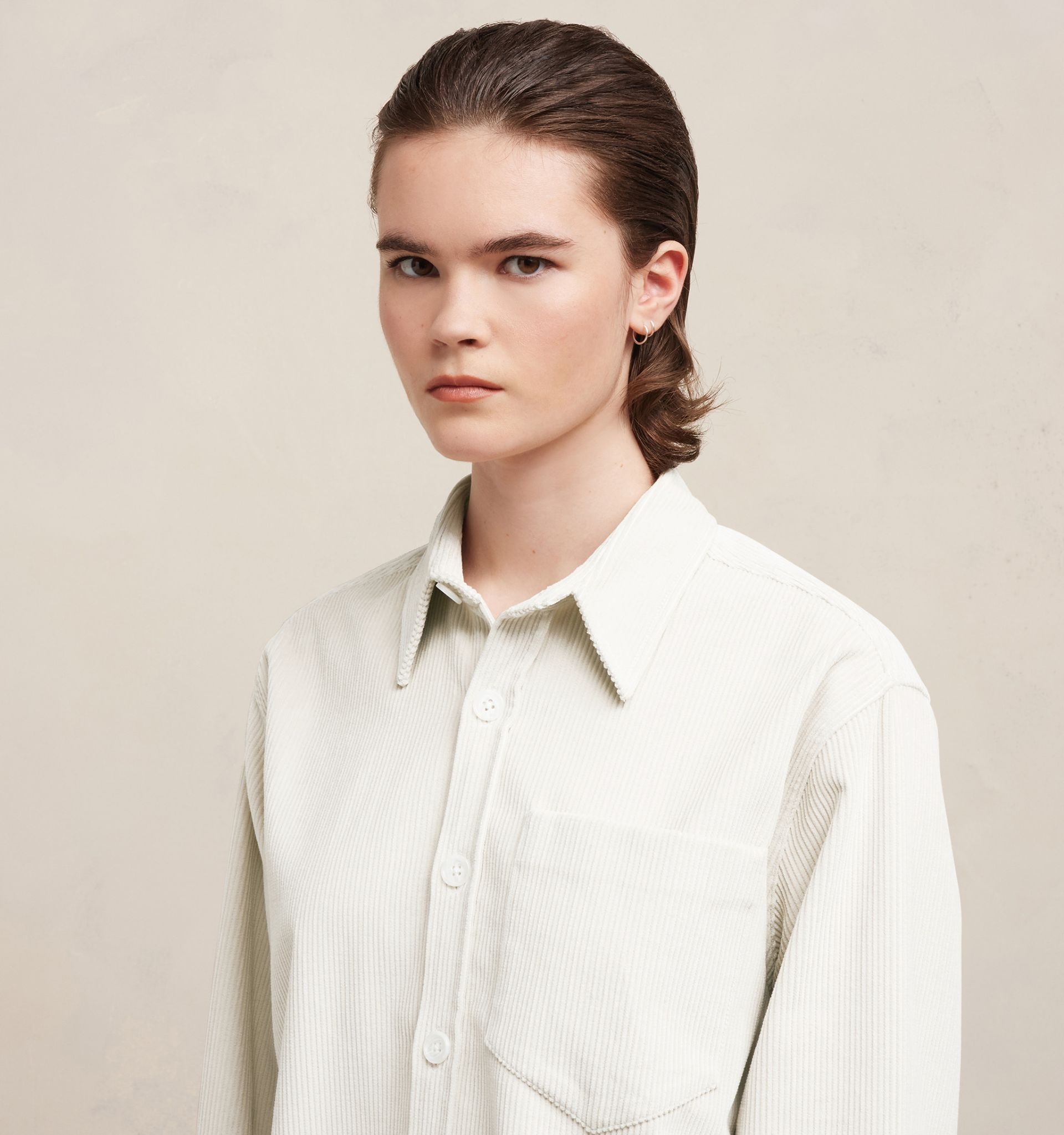 Oversize Overshirt With Patch Pocket - 8